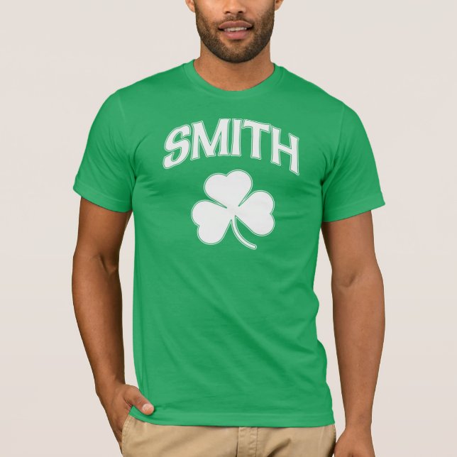 Shamrock för smedfamiljirländare t-shirt (Framsida)