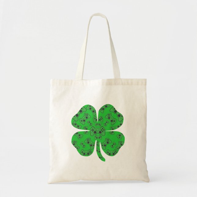 Shamrock för st patricks day-spelkontroll tygkasse (Framsidan)