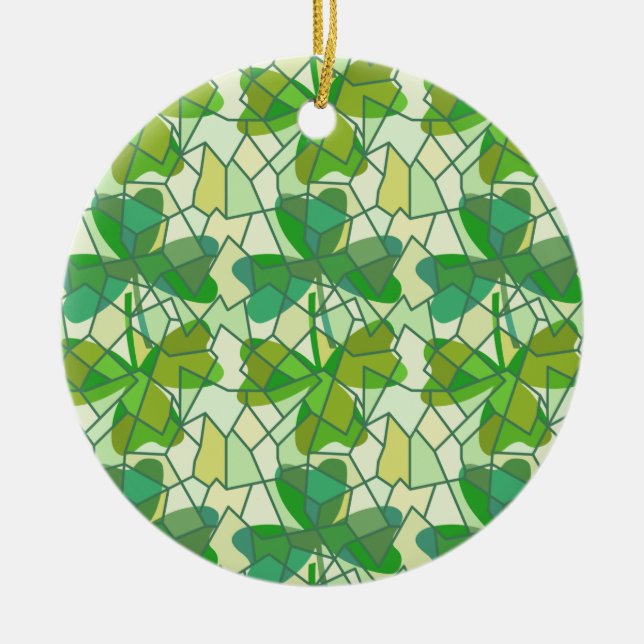 Shamrock Fragments Ceramic Ornament (Framsidan)