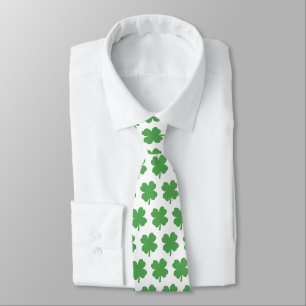 Shamrock Fyrklöver Mönster Slips