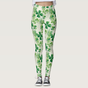 Shamrock Fyrklöver St Patrick's Day Leggings