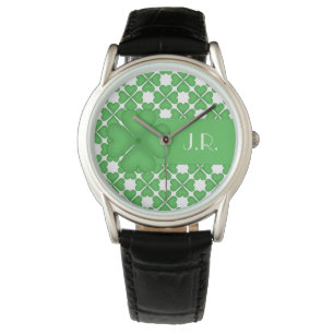 Shamrock Fyrklövrare Hearts mönster Customiza Armbandsur