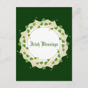 Shamrock Garland Vykort