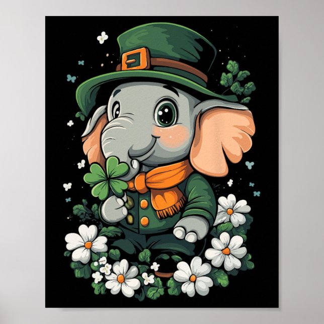 Shamrock Girls Boys Kids Leprechaun St Patricks Da Poster (Framsidan)