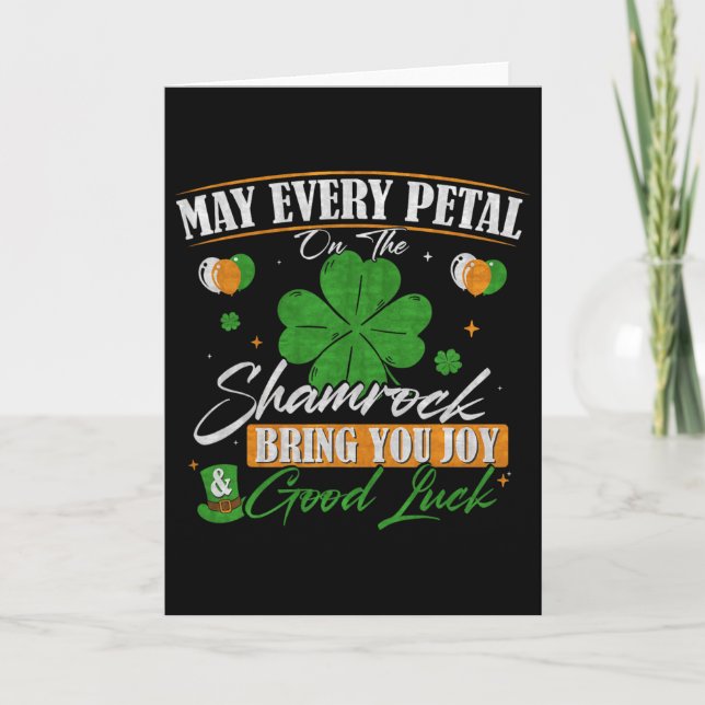 Shamrock Glad St Patricks Day  Kort (Framsida)