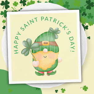 Shamrock Gnome Lycklig Saint Patricks Day Pappersservett