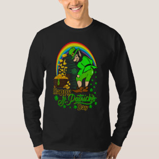 Shamrock Graphic Manar Kvinnor i lycklig St Patric T Shirt