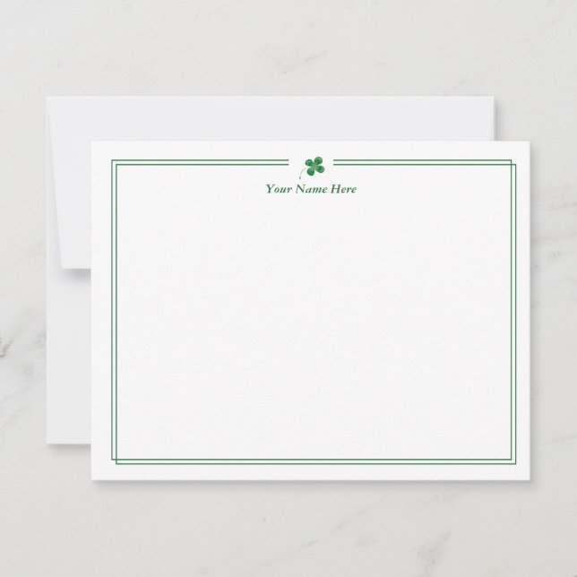Shamrock Green Personal Note Card Anteckningskort (Framsida)