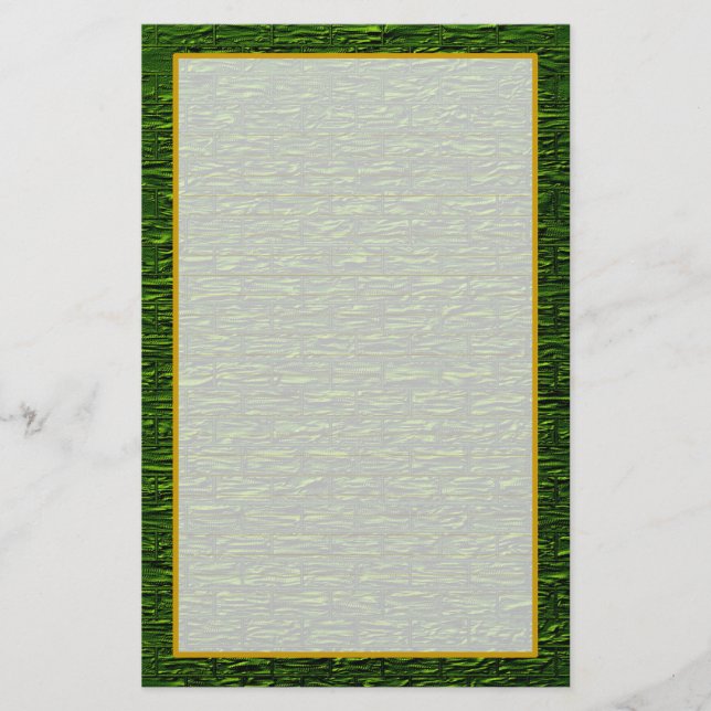 Shamrock Grönt Brick Bra Led Stationery Brevpapper (Framsida)