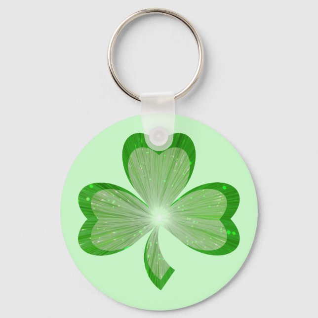 Shamrock-grönt för nyckelkedja nyckelring (Framsida)
