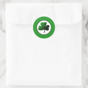 Shamrock-Grönt för övertoning Runt Klistermärke
