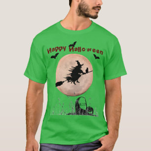 Shamrock Grönt Halloween Witch T Shirt
