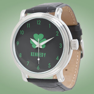 Shamrock Grönt Klöver Ireland Celtic Irish Namn Armbandsur