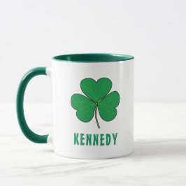 Shamrock Grönt Klöver Ireland Celtic Irish Namn Mugg