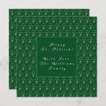 Shamrock Grönt Klöver Mönster Lycklig St. Patrick