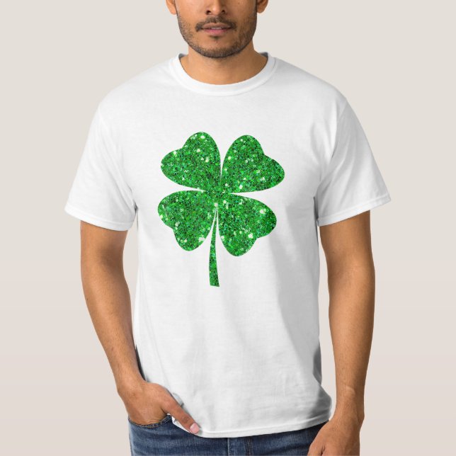 Shamrock Grönt Klöver T Shirt (Framsida)