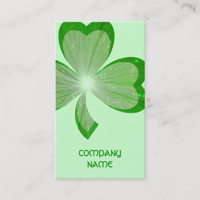 Shamrock Grönt Large affärskort Visitkort (Framsida)