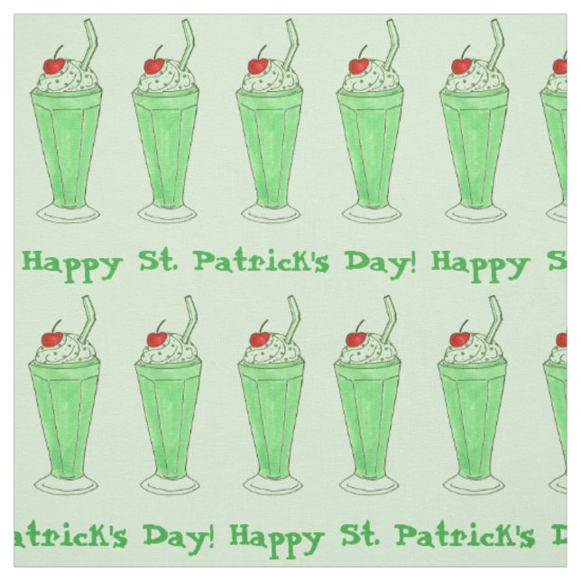 Shamrock Grönt Shake lycklig Saint patrick's day Tyg (Provkarta)