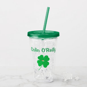 Shamrock Grönt St. Patricks Day (Namn) 4Colin Take Away Mugg