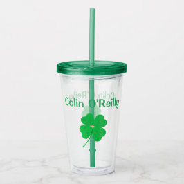 Shamrock Grönt St. Patricks Day (Namn) 4Colin Take Away Mugg