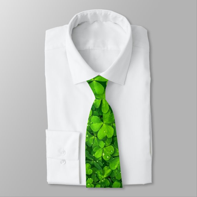 Shamrock grönt, St. Patrick's Day, Neck Tie Slips (Bunden)