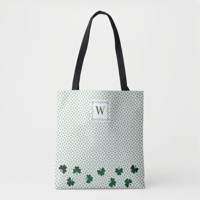 Shamrock Grönt Tote Bag All-over-Print Tygkasse (Framsida)