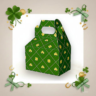 Shamrock Guld Glitter Grön Gitter Presentaskar