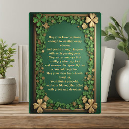 Shamrock Guld Irländska välsignelser för bröllop &