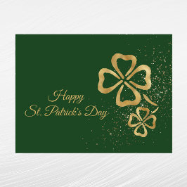 Shamrock Guld St patricks day Helg Vykort