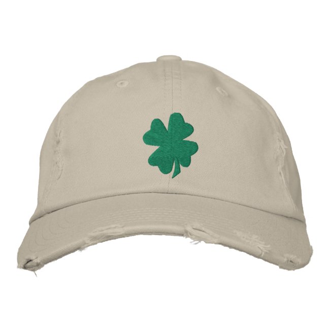 Shamrock Hat Broderad Keps (Framsida)