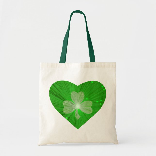 Shamrock Heart-budget till väskan Tygkasse (Framsidan)