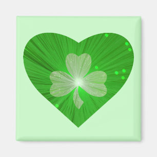 Shamrock Heart-grönten för kylmagnet Magnet