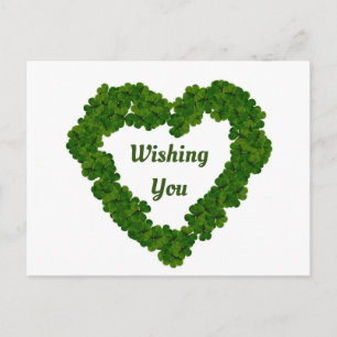 Shamrock Heart Helgdag vykort