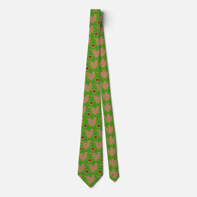 Shamrock Heart Irish Bröllop tie St. Patrick Slips (Framsida)