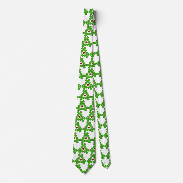 Shamrock Heart Irish Bröllop tie St. Patrick Slips (Framsida)