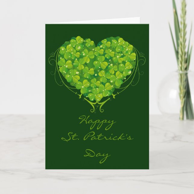 Shamrock Heart Kort (Framsida)