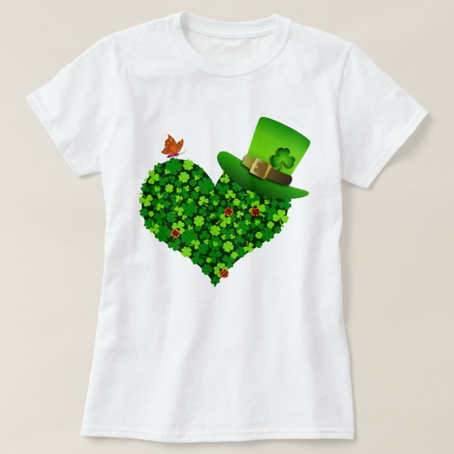 Shamrock Heart Kvinnors T-shirt (Design framsida)