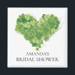 Shamrock Heart-Möhippa-favoritmagnet Magnet<br><div class="desc">Tur i kärlek,  irländsk möhippa av schack-hjärta,  gynnar marknaden...  Matchande artiklar i vår butik.</div>