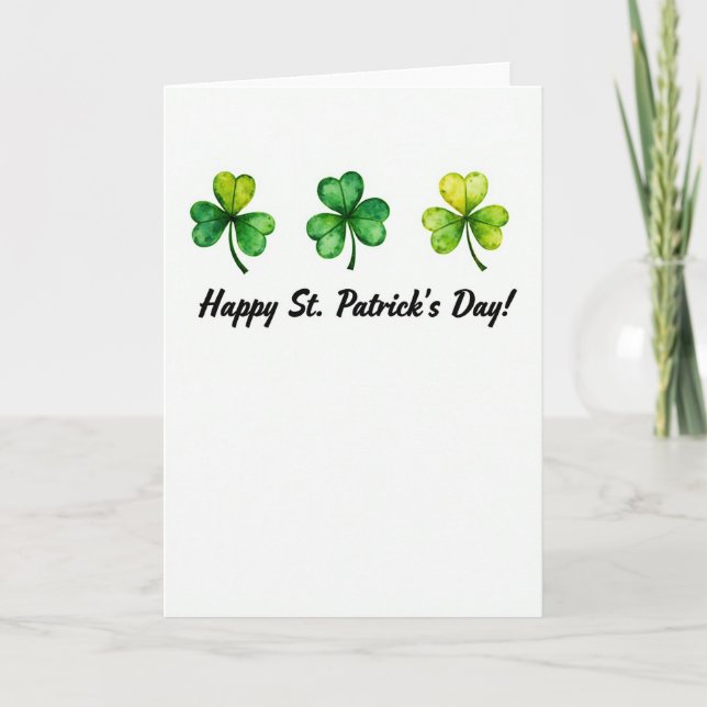 Shamrock Heart Pattern Kort (Framsida)