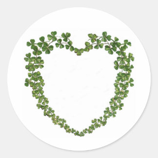 Shamrock Heart Vintage St. Patrick's Day Runt Klistermärke