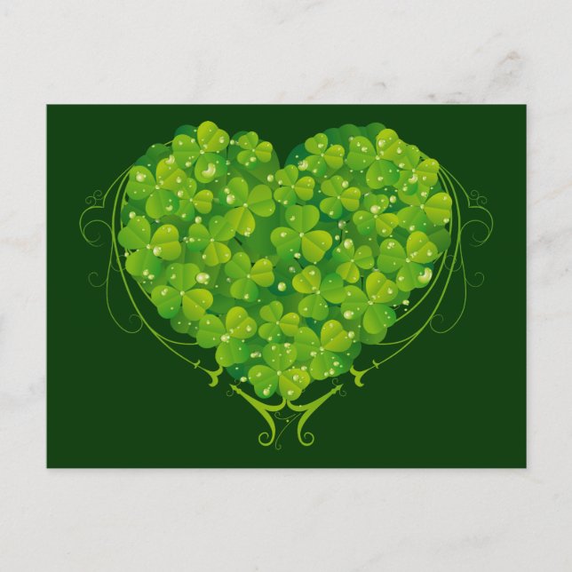 Shamrock Heart Vykort (Framsida)