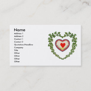 Shamrock Hearts Affärskort Visitkort