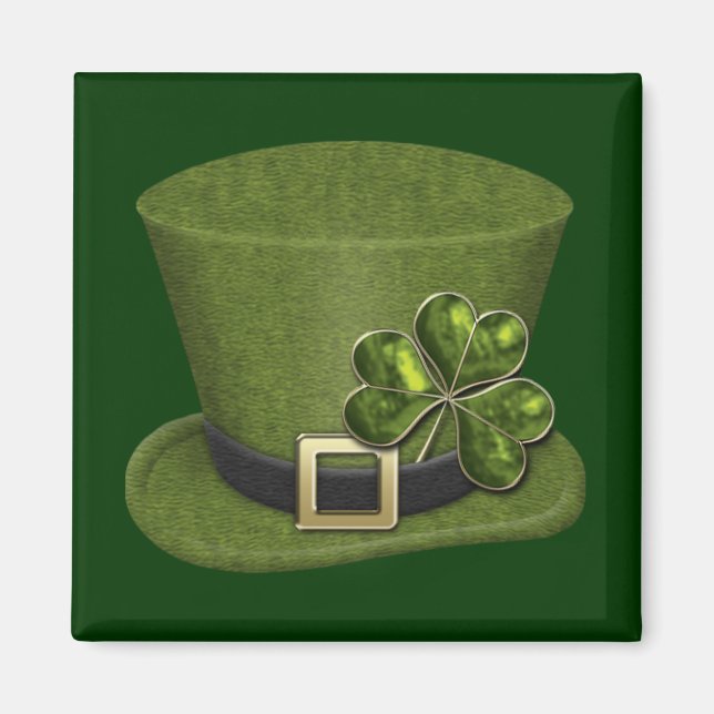 Shamrock Hearts Hat 1A Magnet (Framsidan)
