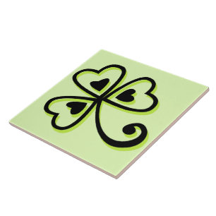 Shamrock Hearts Kakelplatta