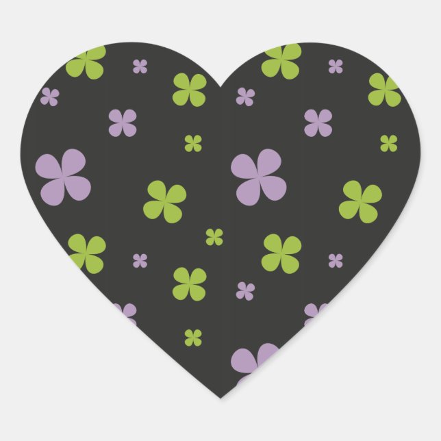 Shamrock Hjärtformat Klistermärke (Framsida)