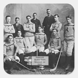 Shamrock Hockey Team, Montreal, QC 1899, Fyrkantigt Klistermärke