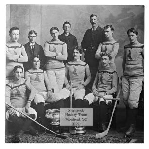 Shamrock Hockey Team, Montreal, QC 1899 Kakelplatta