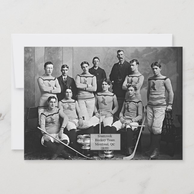 Shamrock Hockey Team, Montreal, QC 1899, Kort (Framsida)