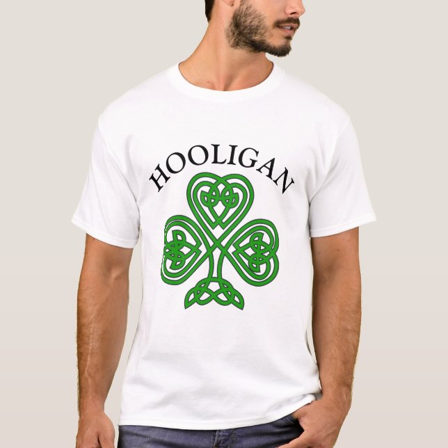 Shamrock Hooligan Funny St. Patrick's Day T-shirt (Framsida)