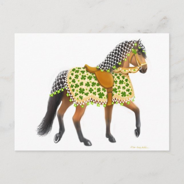 Shamrock Horse Postcard Vykort (Framsida)